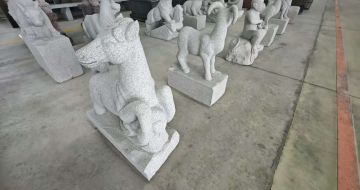 邯郸芝麻白雕刻 十二生肖 异形雕刻