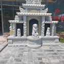 邯郸芝麻白中国黑石材套墓 花岗岩墓碑
