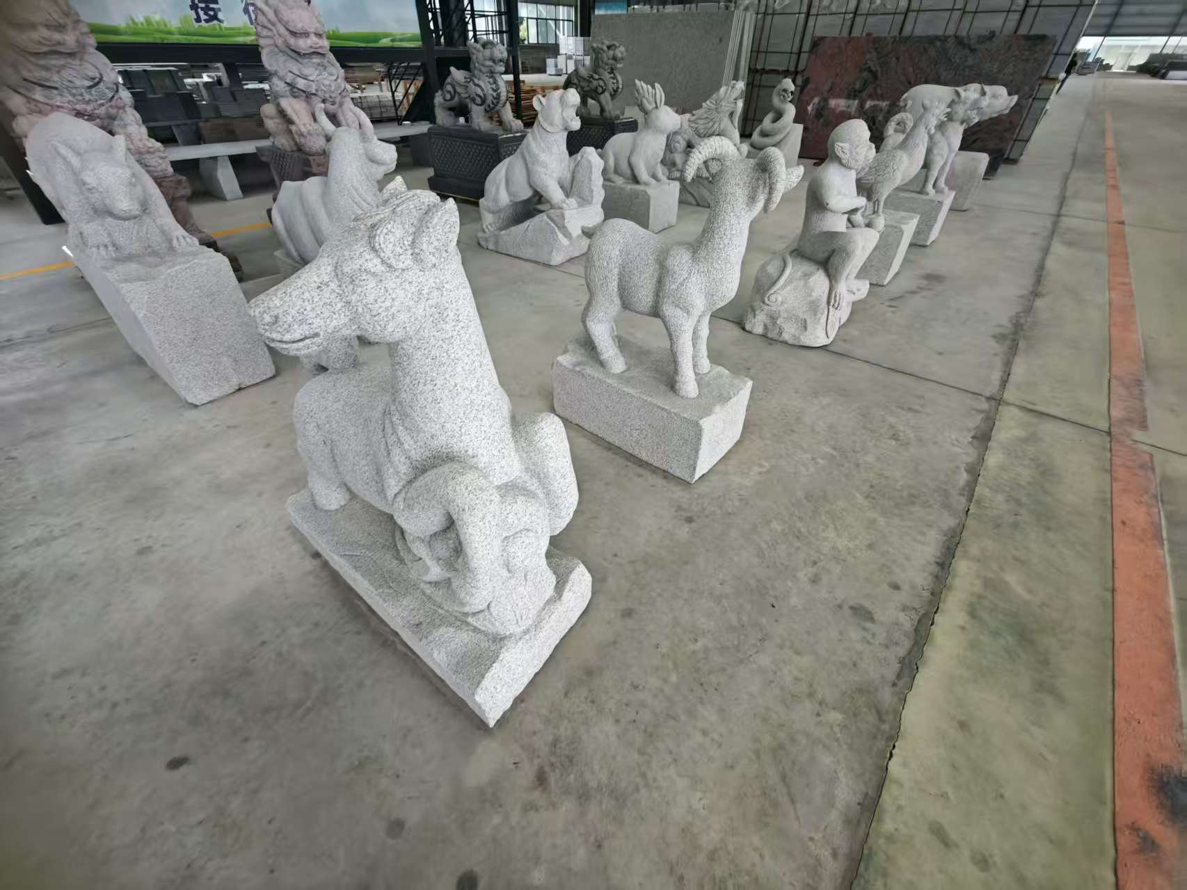 邯郸芝麻白雕刻 十二生肖 异形雕刻